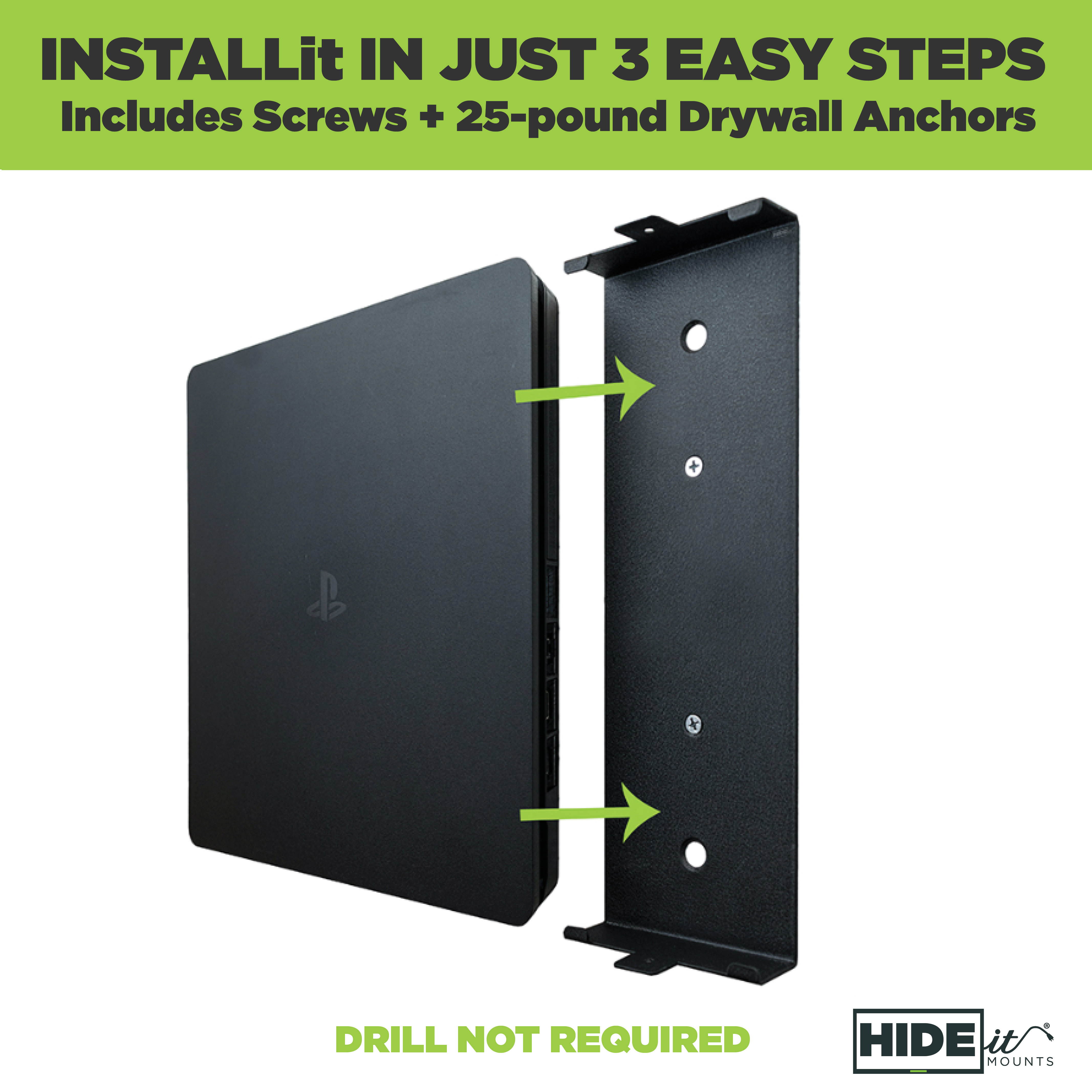 HIDEit 4 Slim Wall Mount + (2) Controller Mount Bundle | Made in the USA