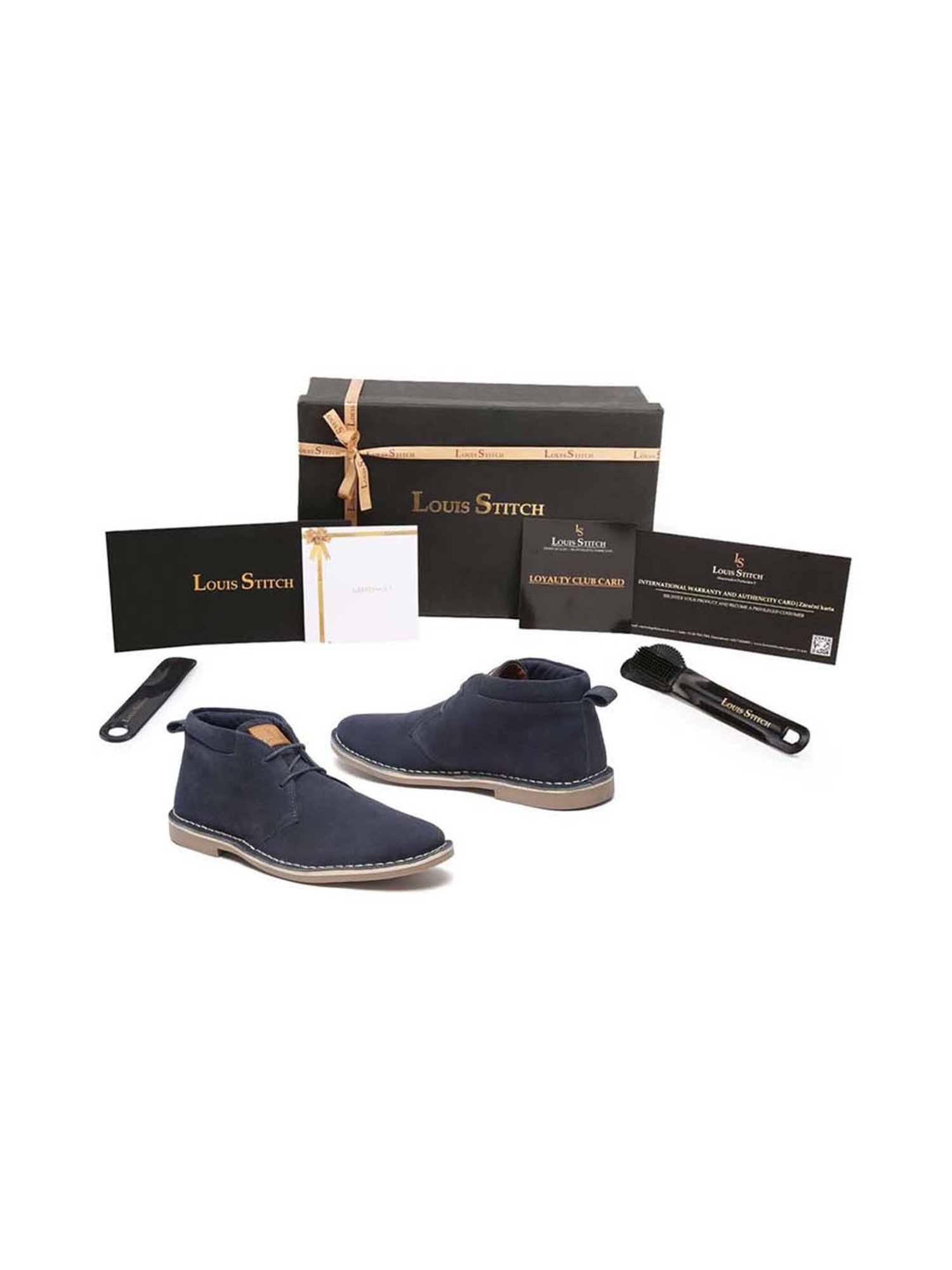 Louis Stitch Men's Federal Blue Chukka Boots