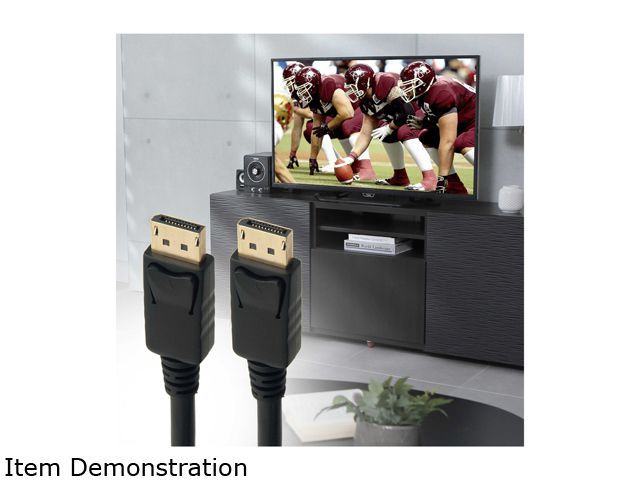 Omni Gear DIS-6 6 ft. DisplayPort 1.2 [4K@60Hz] to DisplayPort Cable, Black, Gold Plated