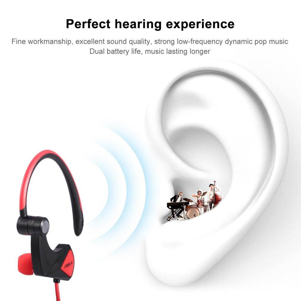 UEELR UB-11 USB Charging Sports Earphone Wireless Bluetooth 4.1 Stereo Earphone with Ear Hook & Microphone