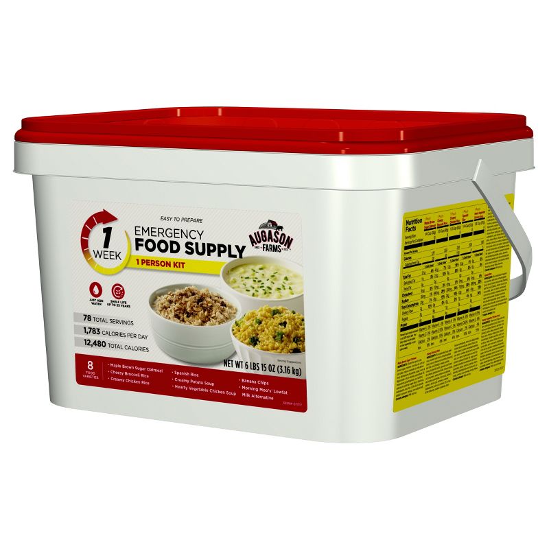 Augason Farms 1-Week 1-Person Emergency Food Supply Kit - 111oz Pail