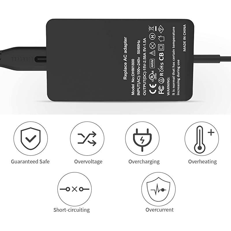 Pro Charger 44W 15V 258A Power Supply for Pro 34567 Laptop 12Go Book