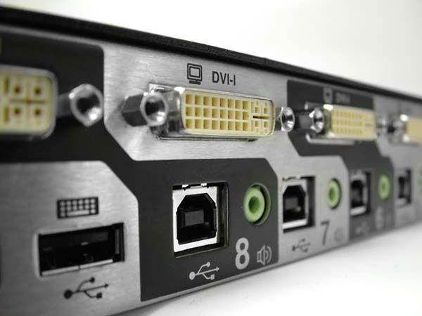 Adder - AV8PRO-DVI-US - AdderView Pro 8-port, Dual link DVI-I with USB true emulation technology