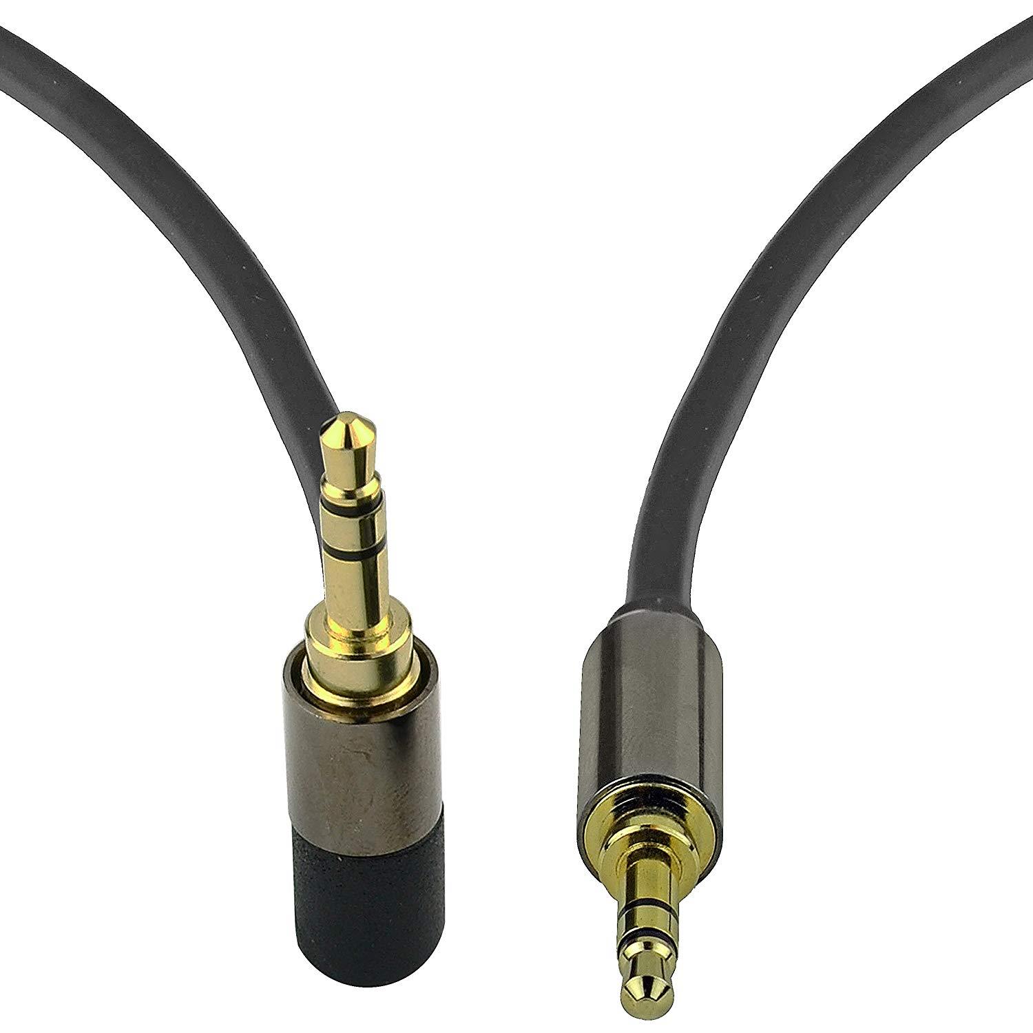 Mediabridge 3.5mm Right Angle Audio Cable (4 Feet) - 90&deg; Connector - Step Down Design for Smartphone Cases (MPC-35RA-4 )
