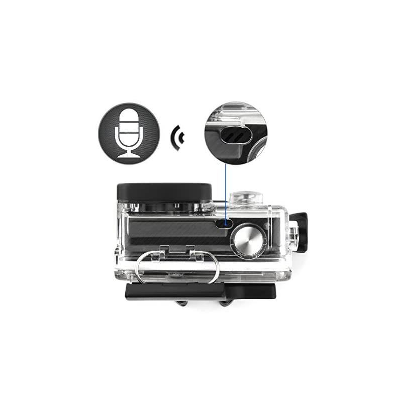 Open Protective Skeleton Housing Case with LCD Touch Backdoor for GoPro Hero 4 GoPro Hero 3 and GoPro Hero 3+ Transparent Clear