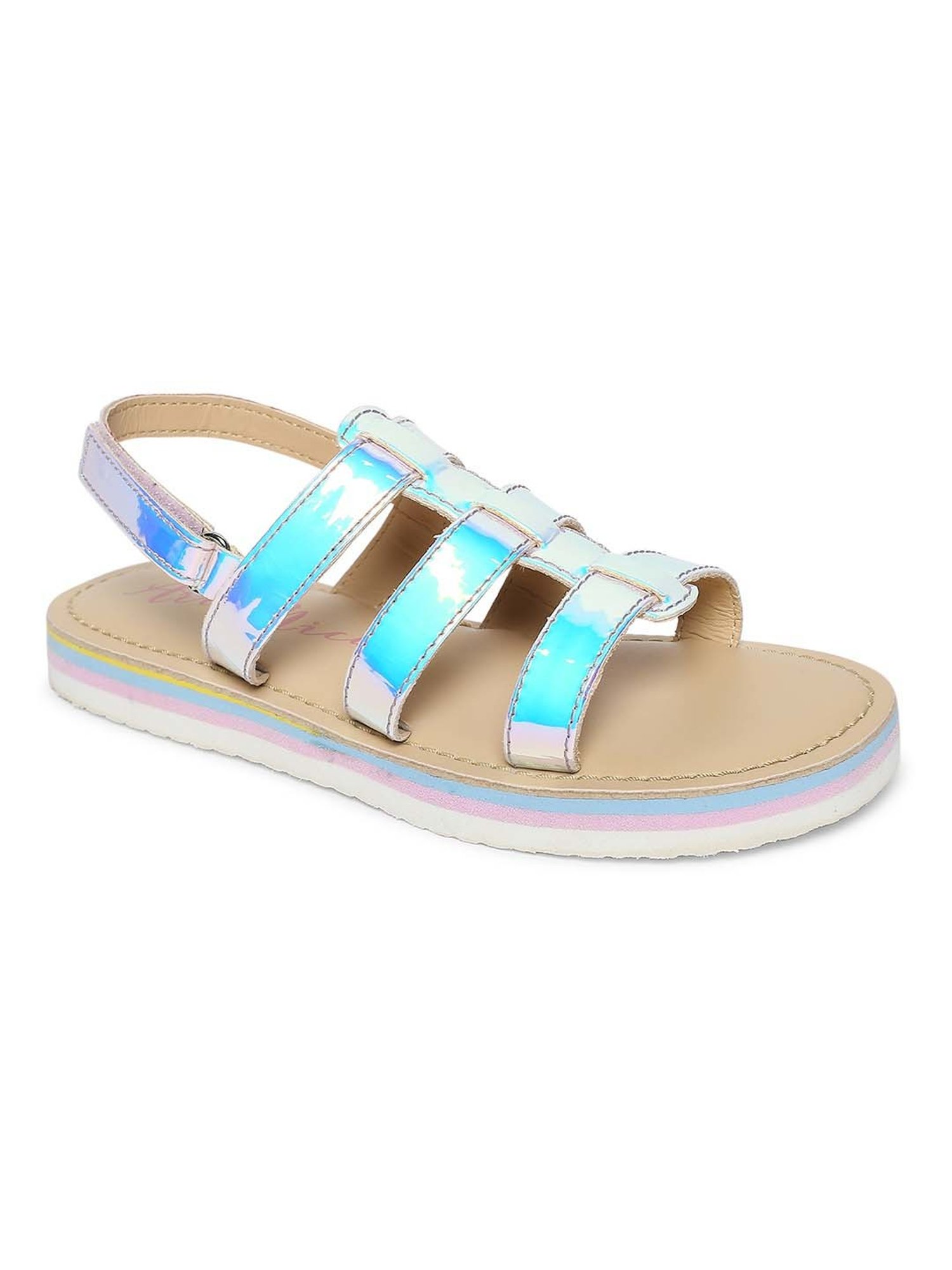 Aria Nica Kids Glams Blue & Beige Casual Sandals