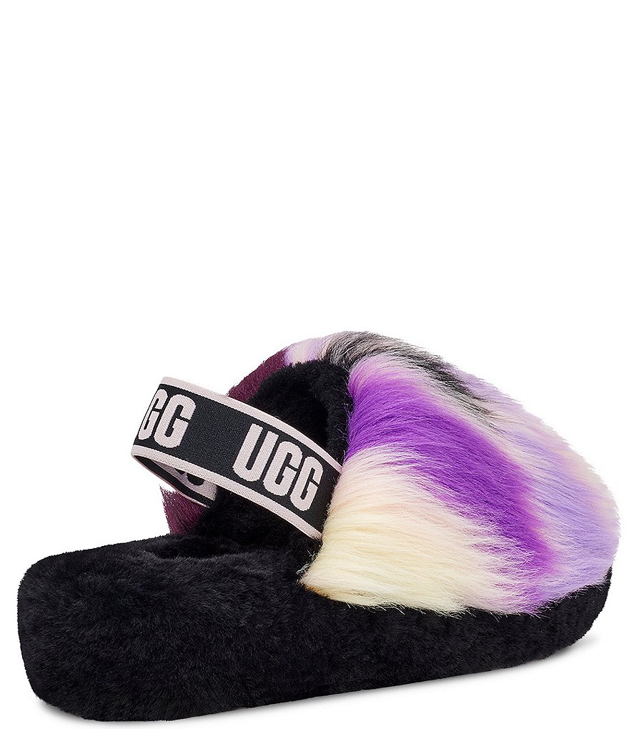 UGG&reg; Fluff Yeah Tie-Dye Faux Shearling Slides