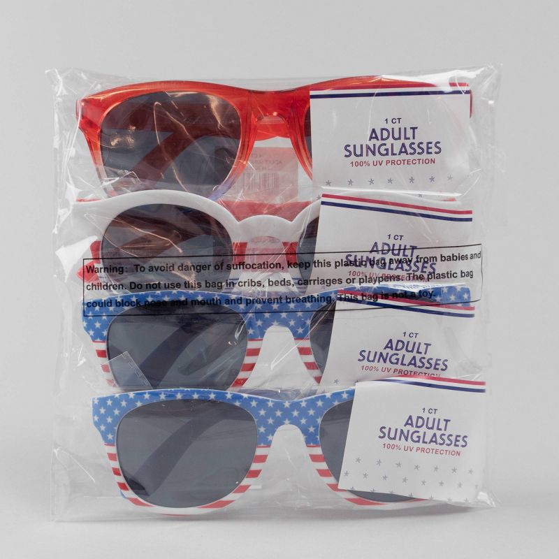 4ct Adult 4th of July Sunglasses - Bullseye's Playground™