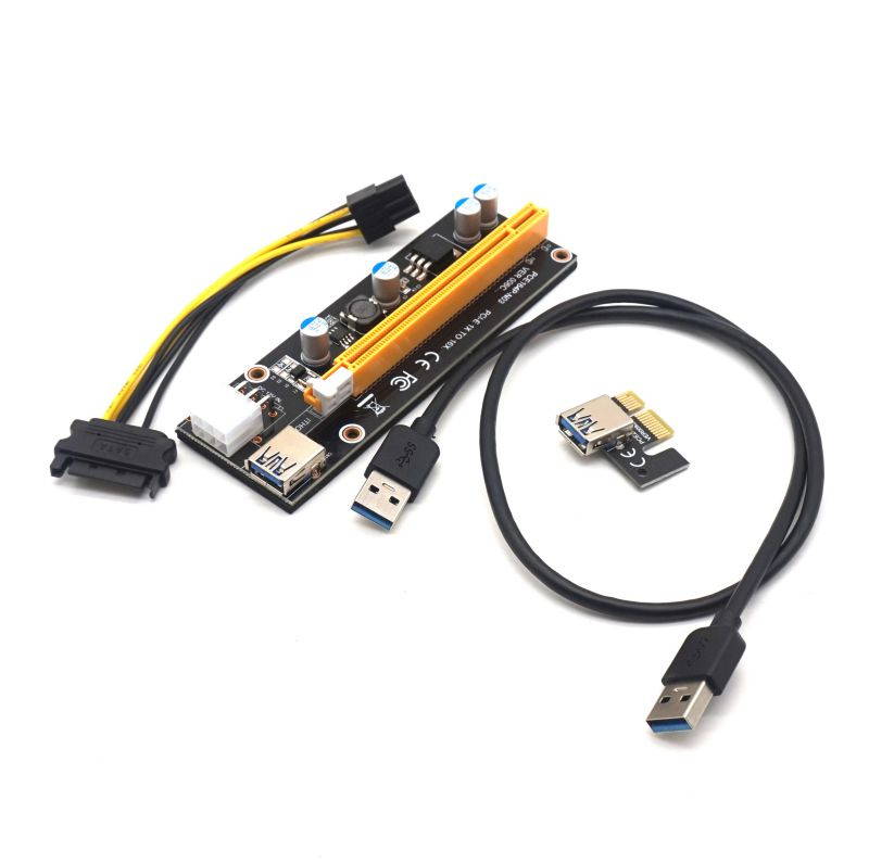 Weastlinks Riser USB 3.0 PCI-E Express 1x to 16x Riser Card Adapter PCIE 1 to 4 Slot PCIe Port Multiplier Card for BTC Bitcoin Miner Mining