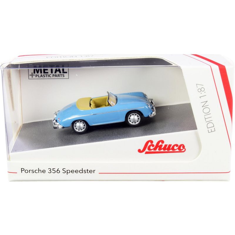 Porsche 356 Speedster Light Blue 1/87 (HO) Diecast Model Car by Schuco