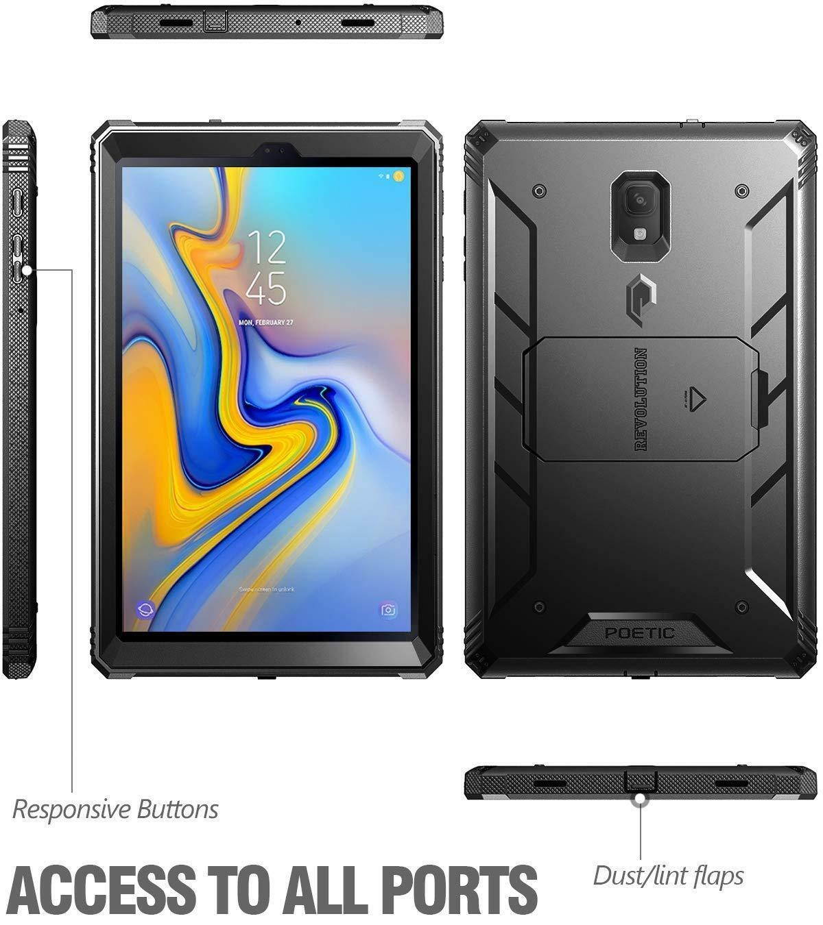 For Galaxy Tab A 10.5 2018 Tablet Case Full-Body Cover w/Screen Protector Black