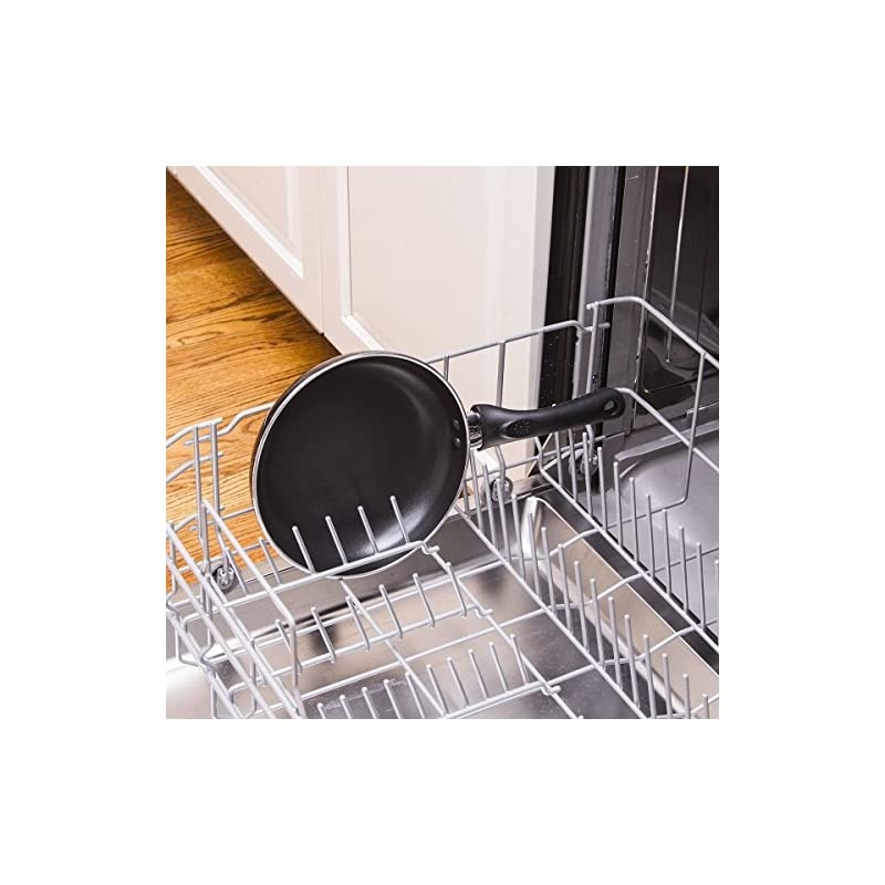 Non-Stick Fry Pan With Handle, Aluminum, 8", Black