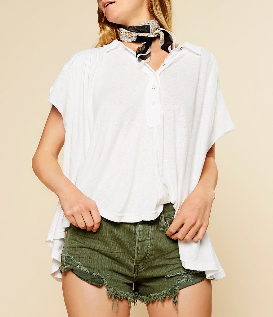 Cloth & Stone Button Side Coordinating Shorts