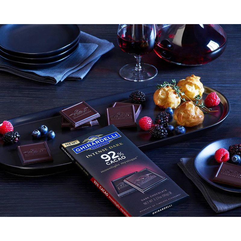 Ghirardelli Intense Dark Moonlight Mystique 92% Cacao Dark Chocolate Squares - 4.8oz