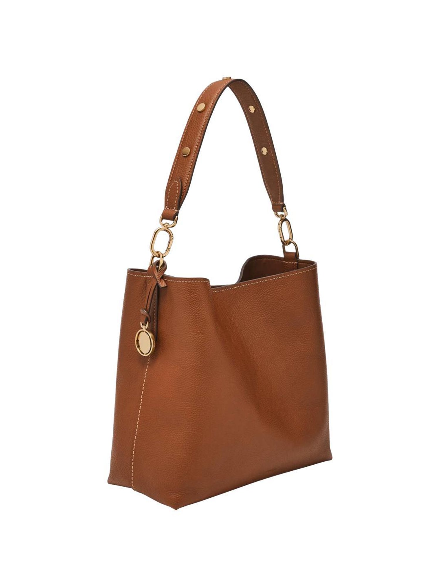 Fossil Brown Solid Hobo Shoulder Handbag