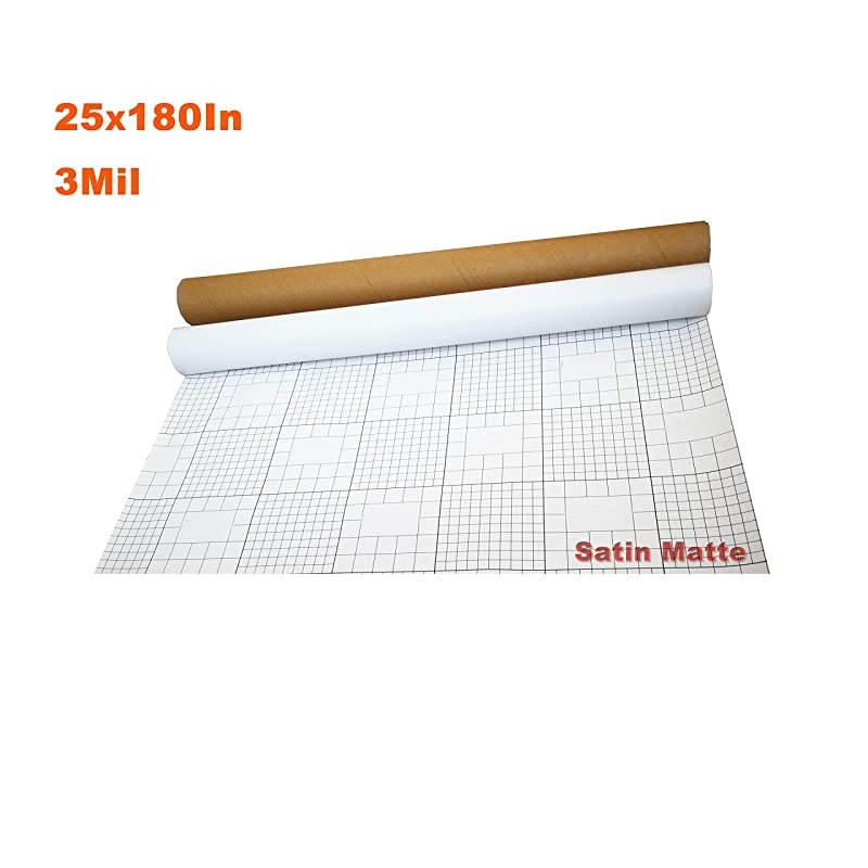 Matte 25 x 180 Inch 0.7 x 5 Yards 3 Mil Cold Laminating Film Sheet UV Luster Vinyl for Laminator School Film Lamination