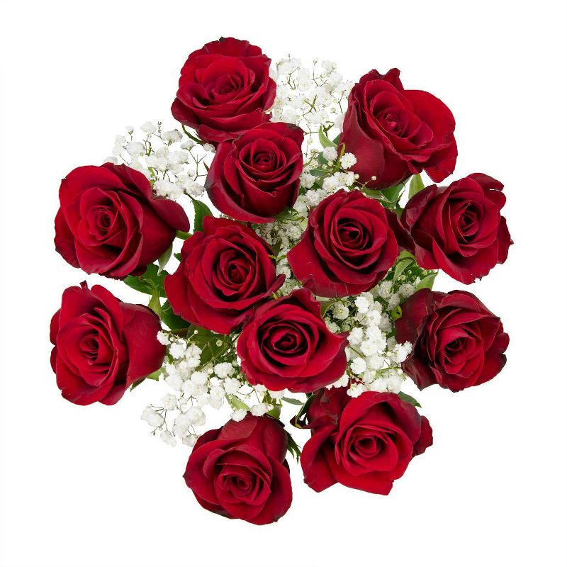 Colour Republic Red Rose + Gypsophila Bouquet
