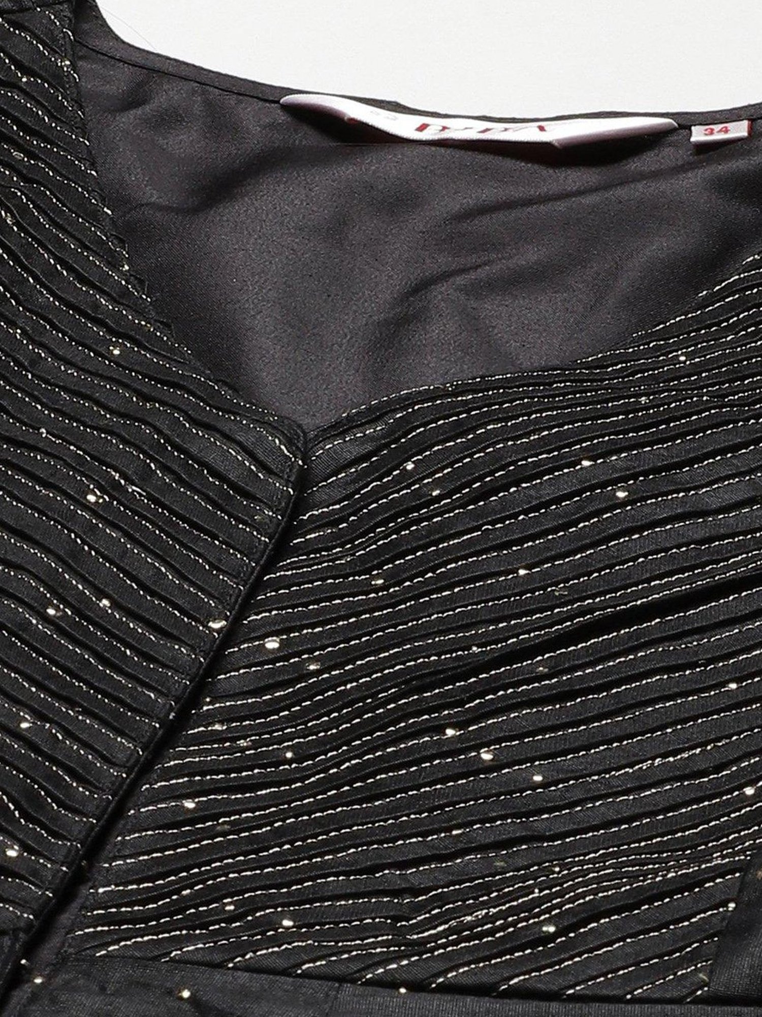 Biba Black Embroidered Kurti Palazzo Set