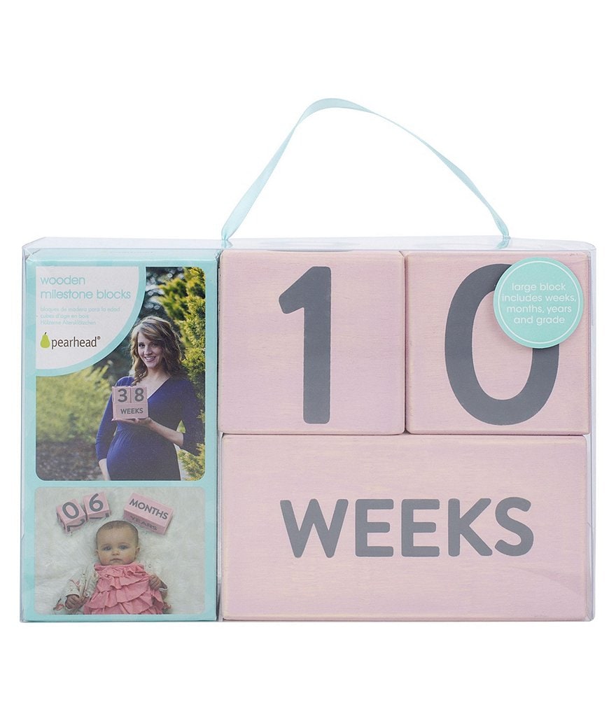 Pearhead Milestone Wooden Age Blocks