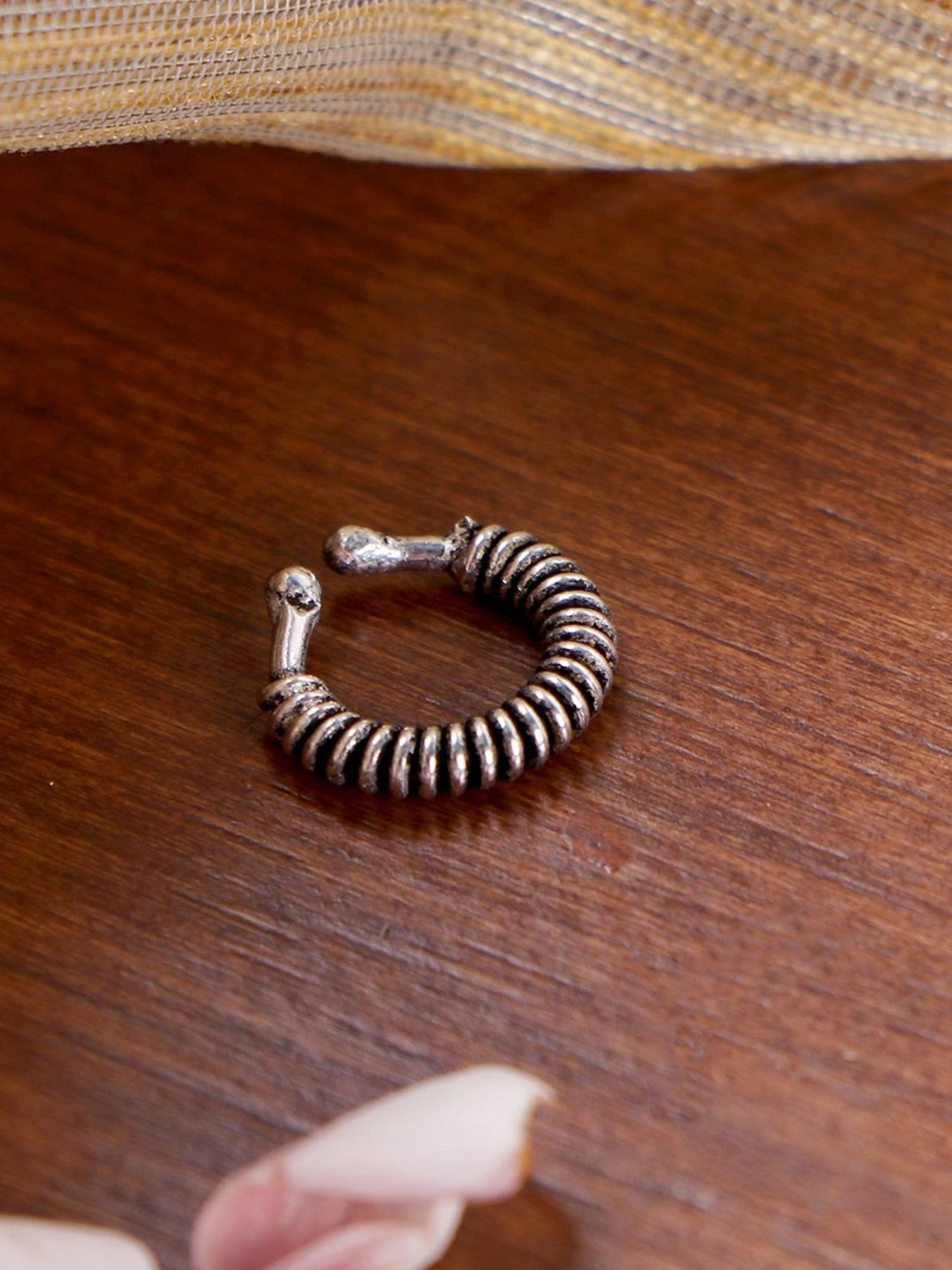 Teejh Mahi Silver Septum Ring