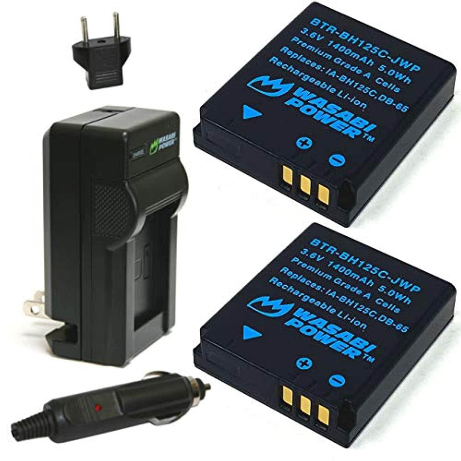 Wasabi Power Battery (2-Pack) and Charger for Pentax D-LI106 and Pentax MX-1, X90