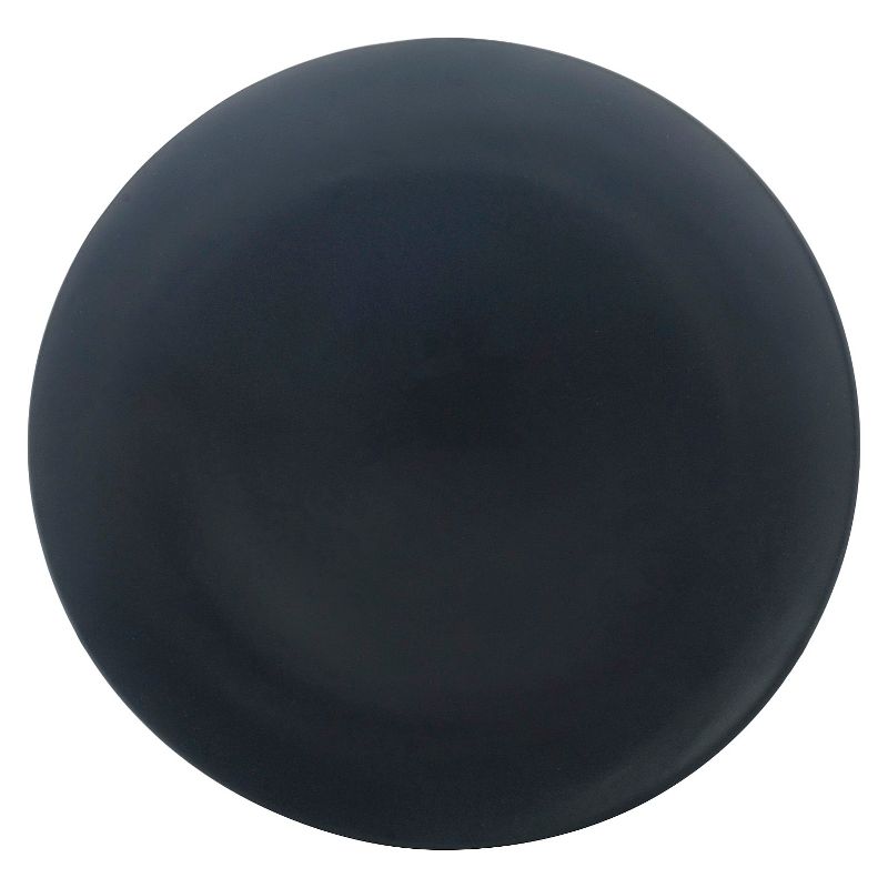 10 Strawberry Street Matte Wave Stoneware Salad Plates 8" Black - Set of 6