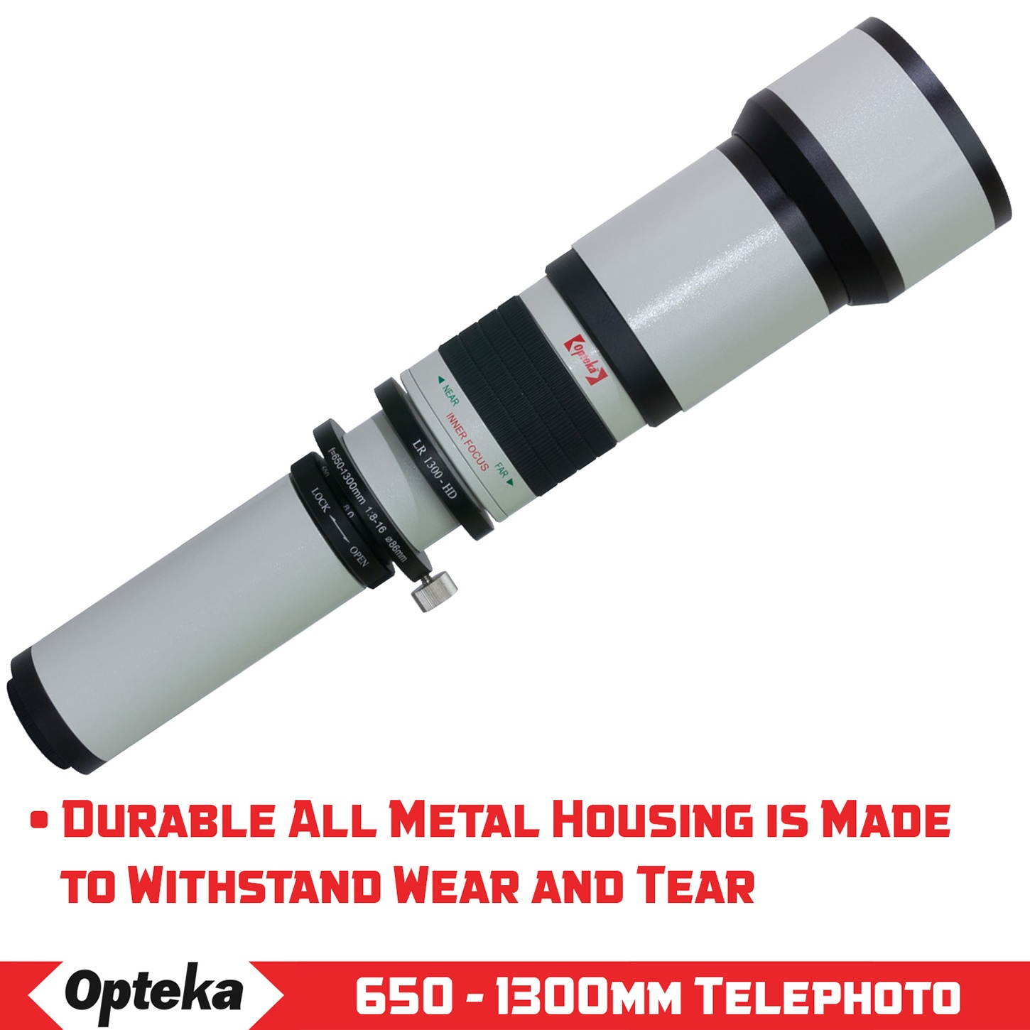 Opteka 650-1300mm Super Telephoto Zoom Lens for Nikon Z-Mount Z7, Z6 and Z50 Mirrorless Digital Cameras