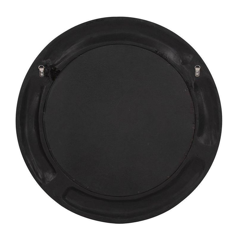 Round Bergman Decorative Wall Mirror Dark Silver - Howard Elliott