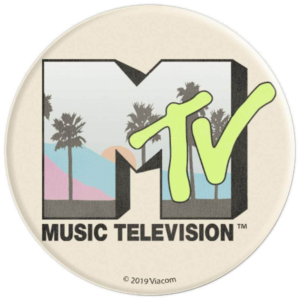 MTV Music Television Spring Break Logo Fill PopSockets Grip and Stand for Phones and Tablets