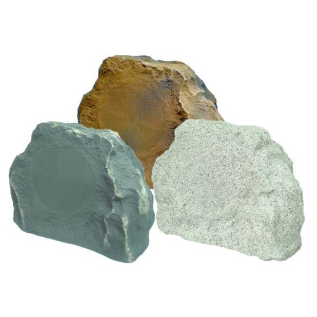 TIC TFS5-WG 6.5" Outdoor Weather-Resistant Rock Speakers (Pair) - White Granite