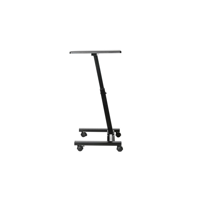 Airlift Mobile Adjustable Height Solid Top Laptop Desk Cart Black - Seville Classics