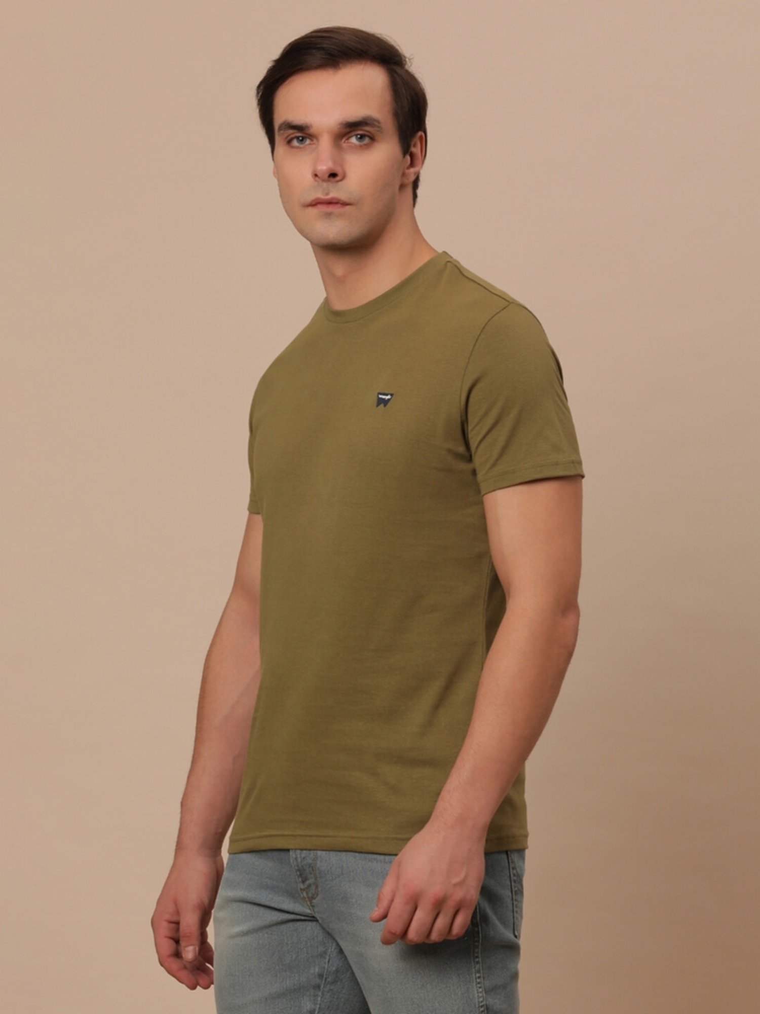 Wrangler Winter Moss Cotton Regular Fit T-Shirt