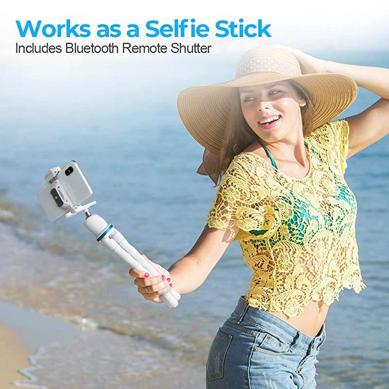 Phone Tripod,  12 Inch Flexible Cell Phone Tripod Stand Holder with Wireless Remote Shutter & Universal Phone Mount, Compatible with Smartphone/DSLR/GoPro Camera