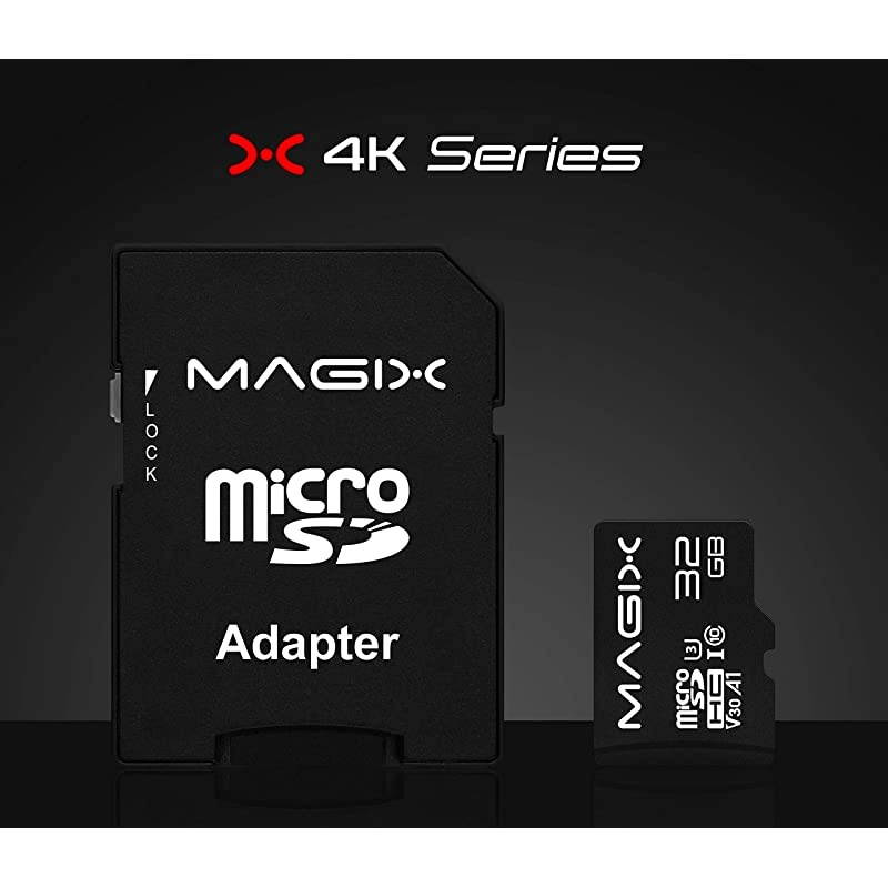 MicroSD Card 4K Series Class10 V30 + SD Adapter Read Speed Up to 100 MBs 32GB