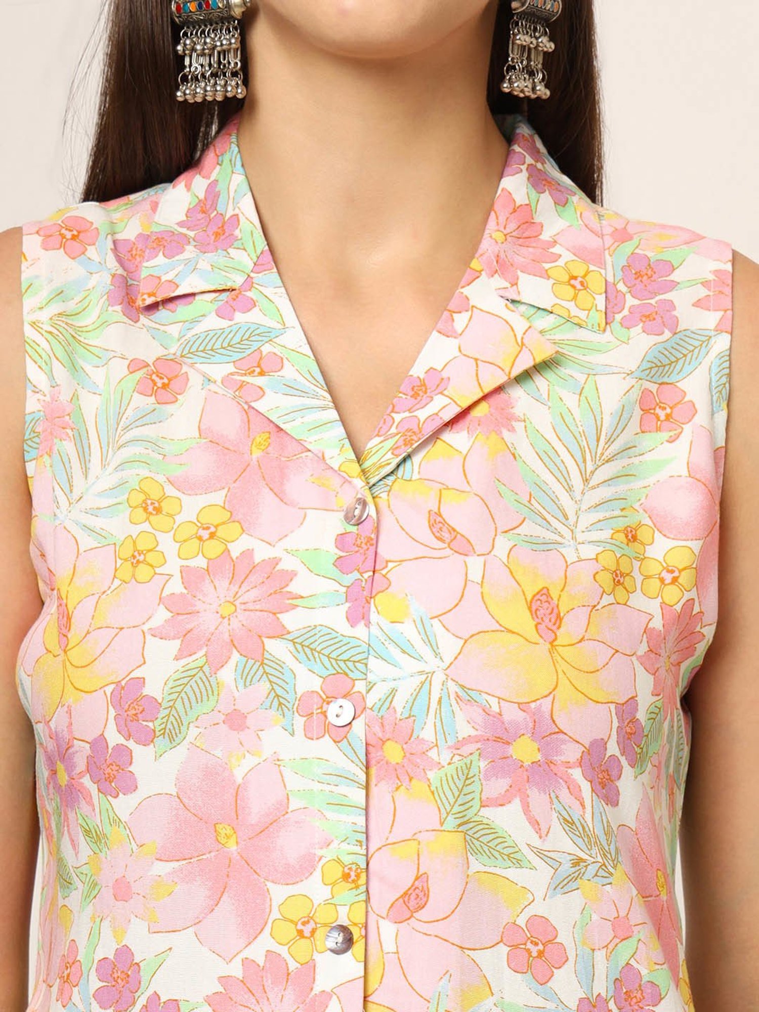 Divena Pink Printed Kurta Pant Set