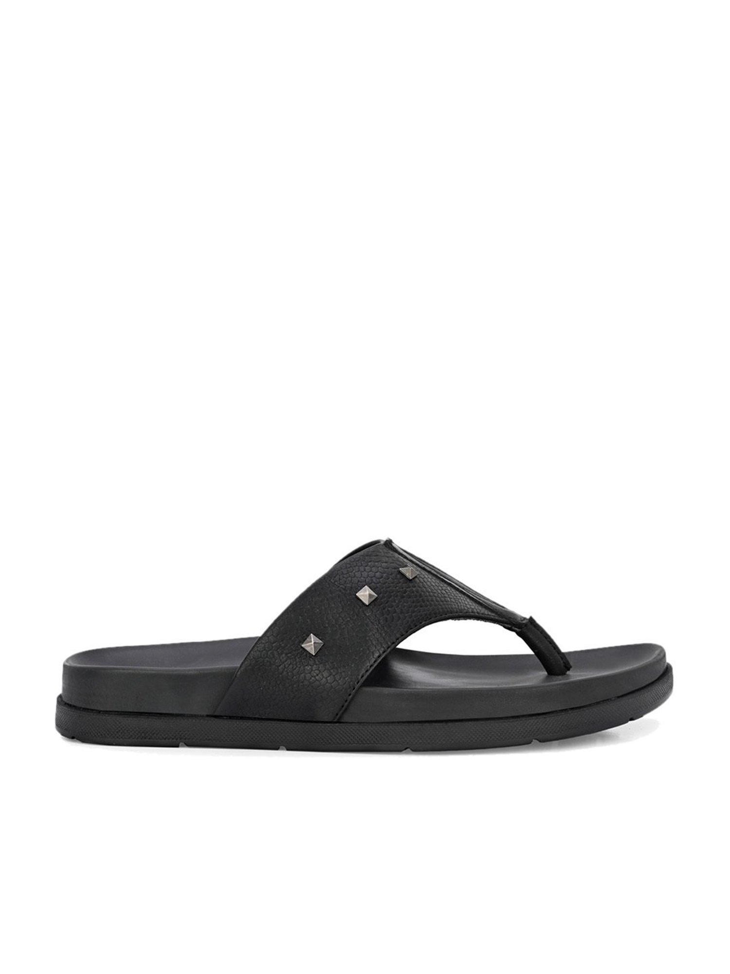 San Frissco Men's Black Thong Sandals
