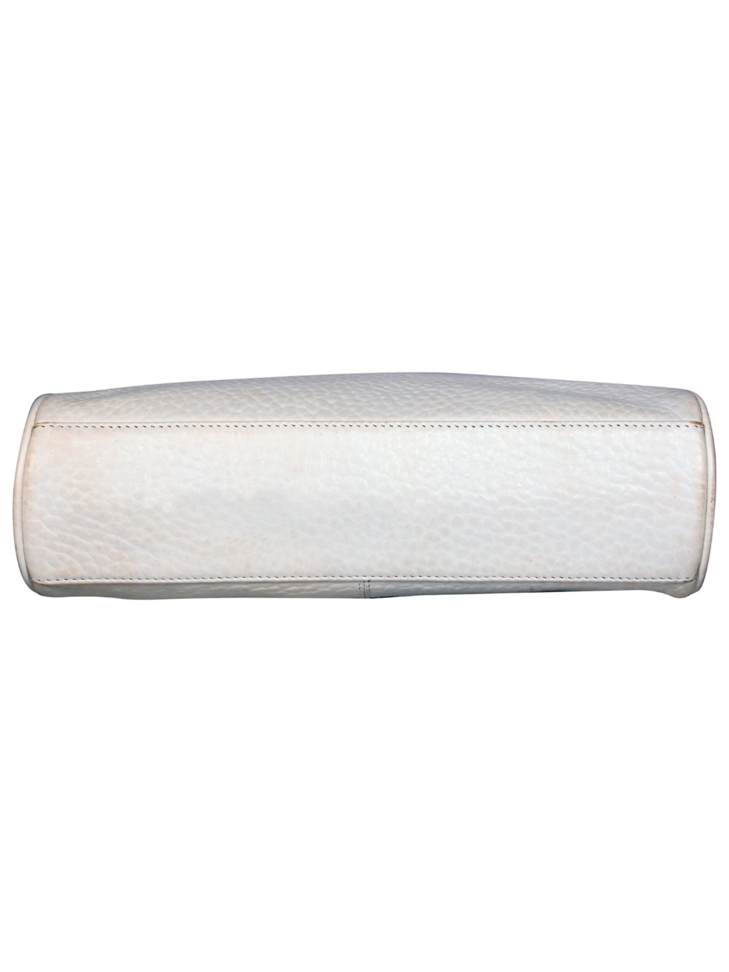 SASSORA FRIDA White Leather medium Hobo Bag