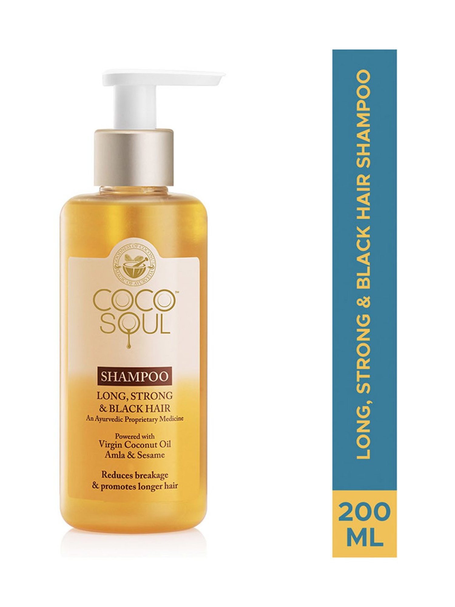 Coco Soul Shampoo for Long, Strong & Black Hair with Ayurvedic Medicine by Parachute Advanced-200 ml