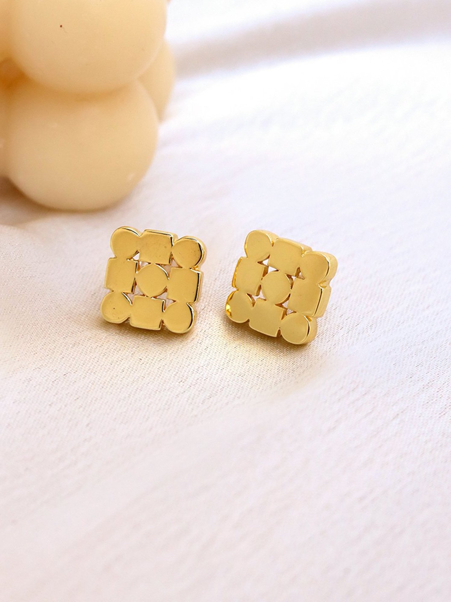 Perfectly Average Circle Square Studs