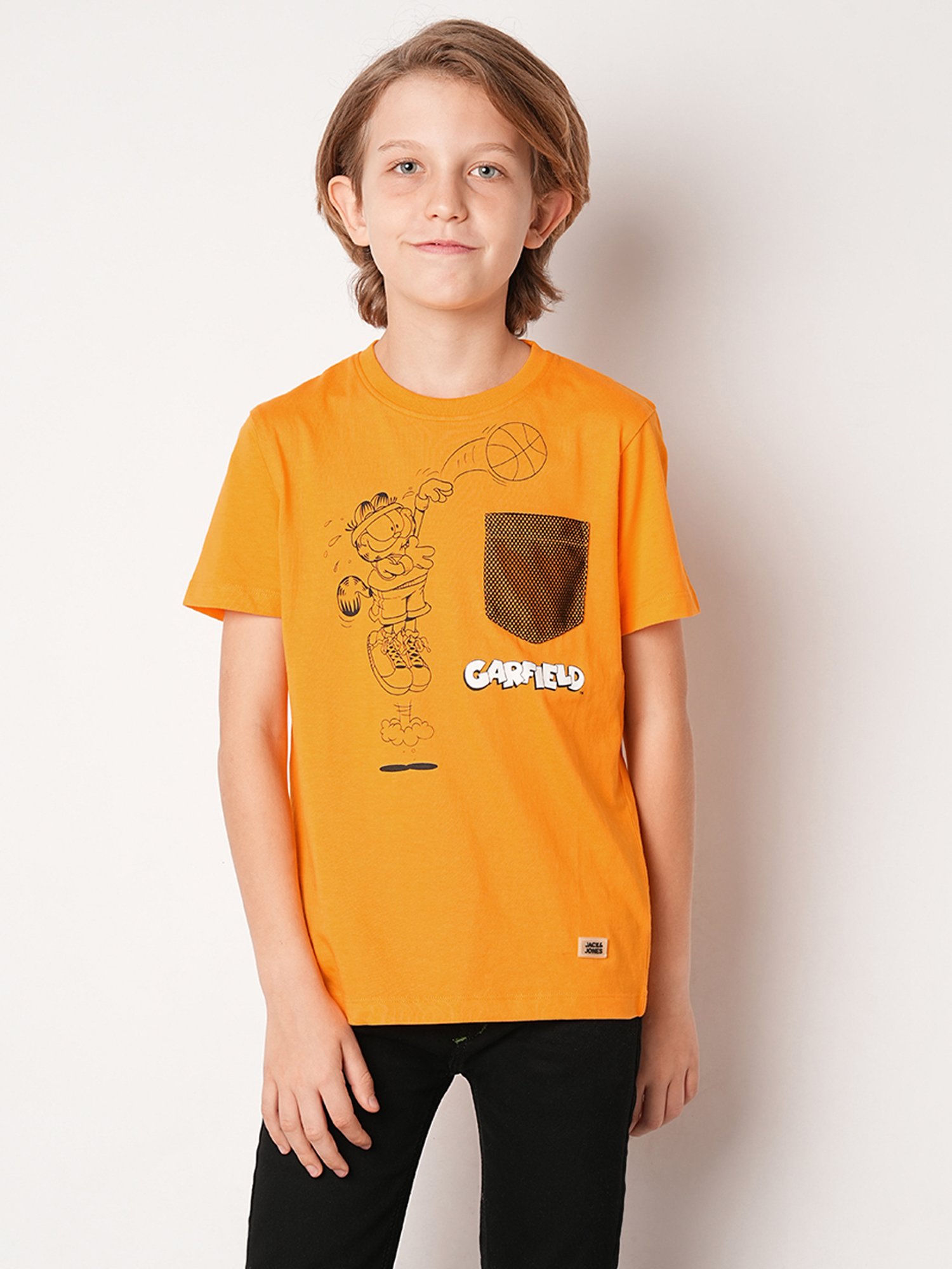 Jack & Jones Junior Orange Printed T-Shirt
