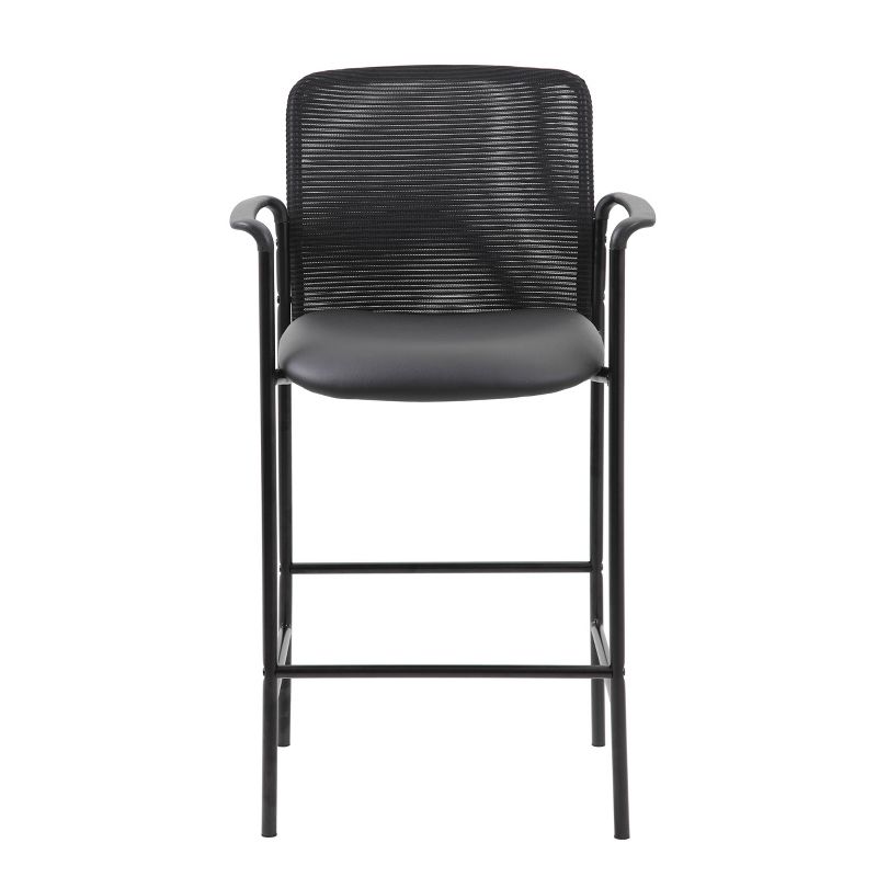 Contemporary Mesh Counter Height Barstool Black - Boss Office Products