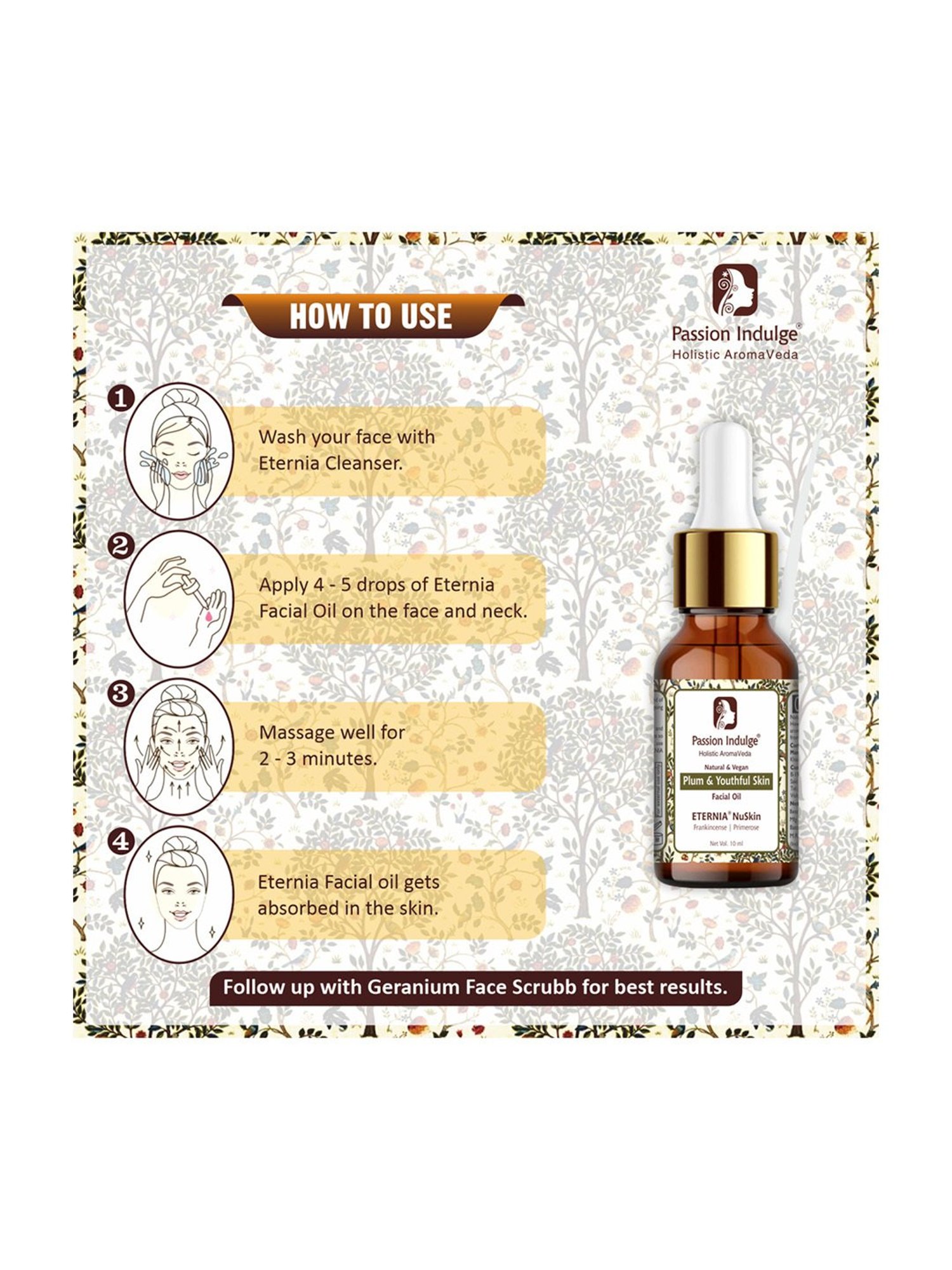 Passion Indulge Eternia NuSkin Plum & Youthful Skin Facial Oil - 10 ml