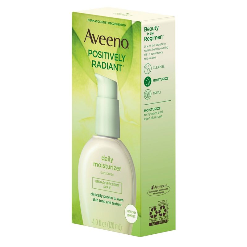 Aveeno Positively Radiant Daily Face Soy Moisturizer - SPF 15 - 4 fl oz