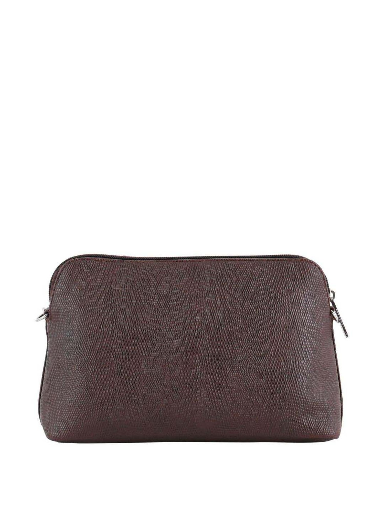 Toteteca Brown Textured Medium Sling Handbag