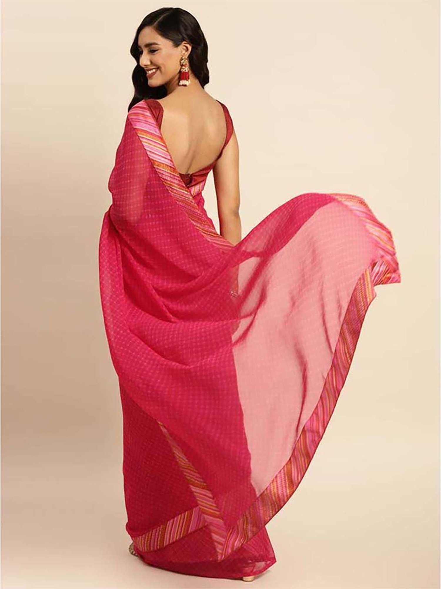 Rangita Pink Saree With Unstitched Blouse