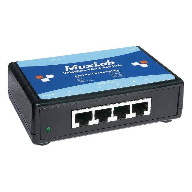MuxLab 500151 VGA 1x4 Distribution Hub (220-240V) w/2-Yr Warranty