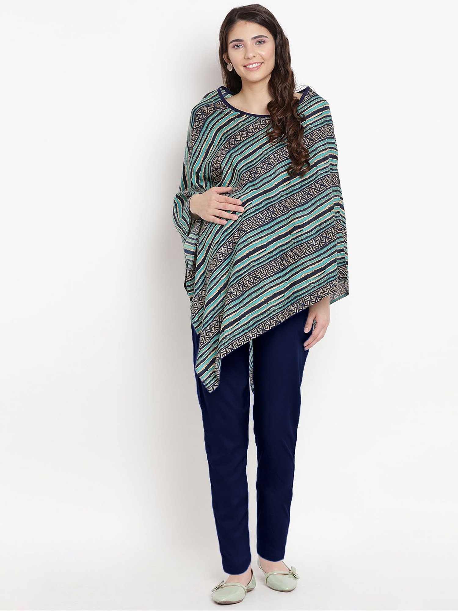 Mine4Nine Navy Maternity Pants