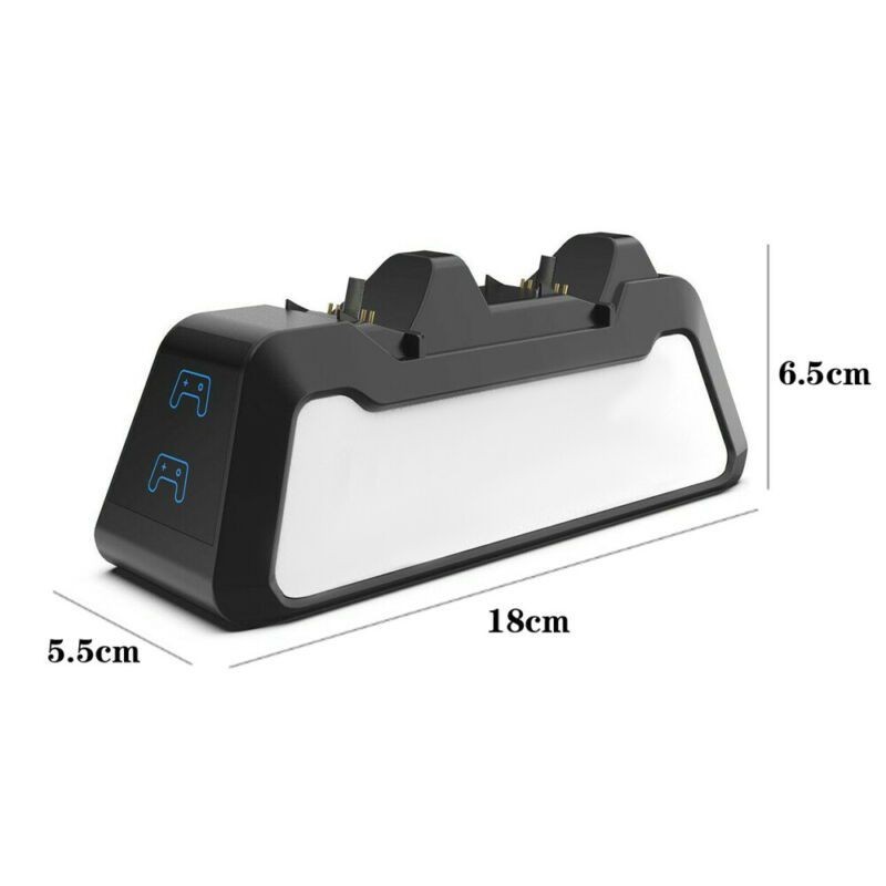 Dual Controller Charger Fast Charging Stand Compitable with Playstation 5, PS5 Controller Charging Dock Station with LED Indicator
