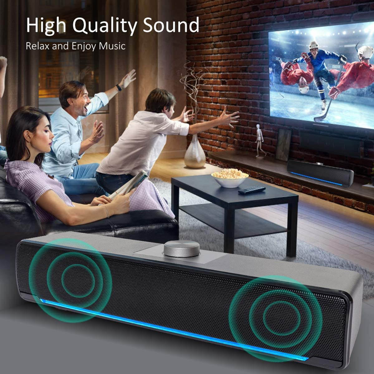 Computer Speakers, USB Powered Sound Bar Speakers for Computer Desktop Laptop PC(Upgrade)