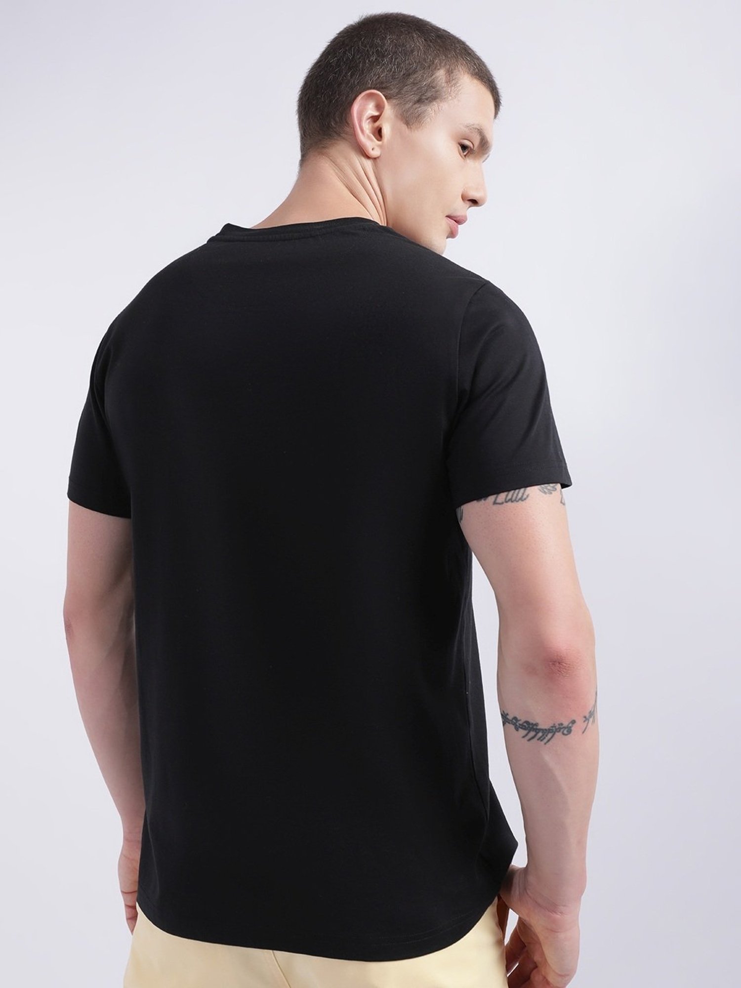 Iconic Men Printed Regular Fit Cotton T-shirt